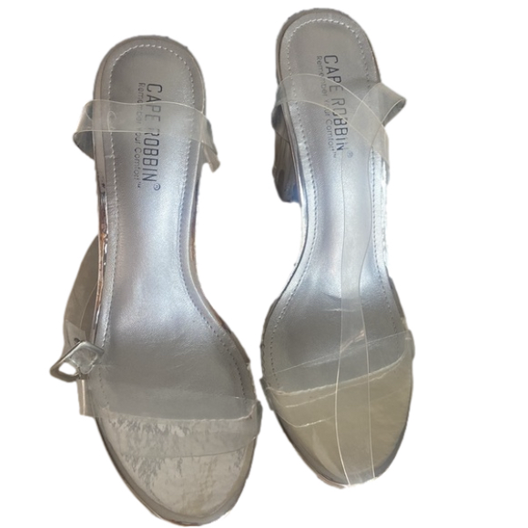 Cape Robbin silver bottom, clear heels in Maria 2-S style - Picture 3 of 3